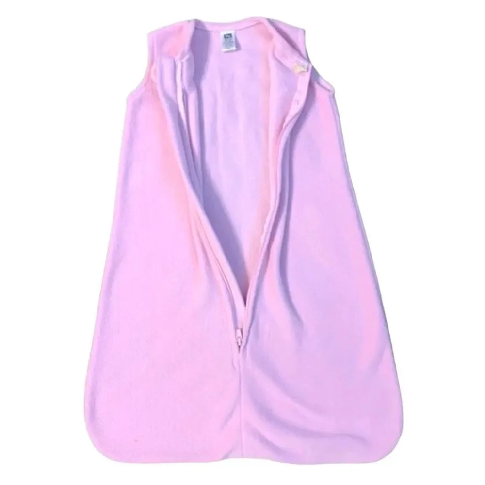 Hudson Baby Girl Pink Fleece Sleep Sack Size Small 0-6 Months 10-18 pounds